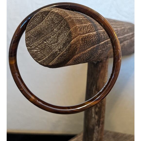 Vintage Glass Tortoiseshell Bangle - Picture 2 of 5